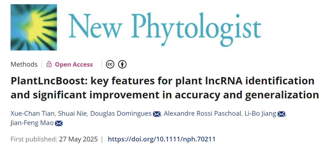 山东理工大学等构建PlantLncBoost，跨物种lncRNA预测准确率最高达96%