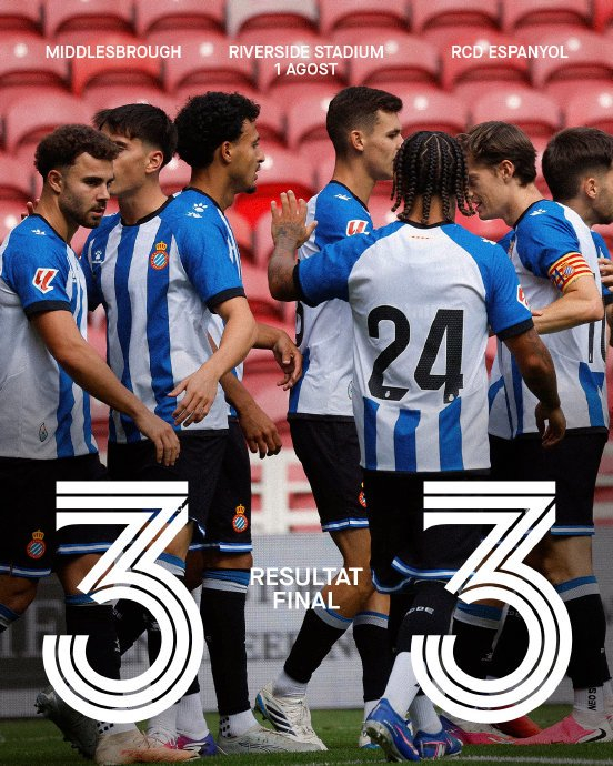 3-3，西班牙人客场战平米德尔斯堡